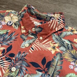 Gap Shirt Mens Small Floral Hawaiian Palm Casual All Over Print Camp Adult‎
